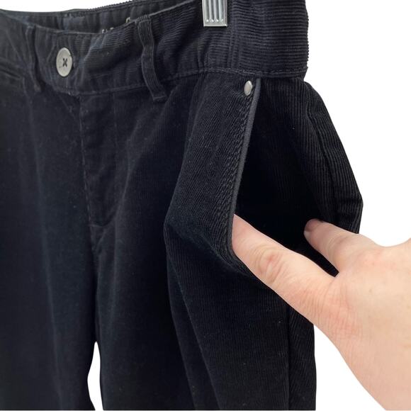 Eddie Bauer Black Corduroy Cotton Stretch Curvy Straight Leg Work Trouser Size 4 - Picture 2 of 8